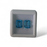 Blue Topaz - नीला टोपाज़ | 5.6 ct, 2 piece | Certified Loose Gemstone for Astrology & Jewelry